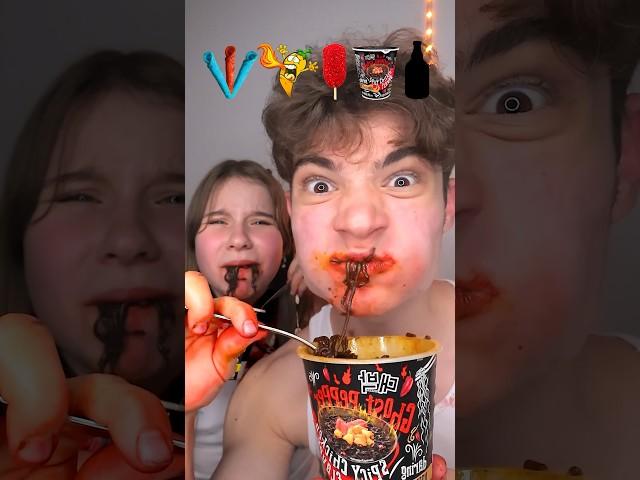 Spicy Food Emoji Challenge with My Sister! 