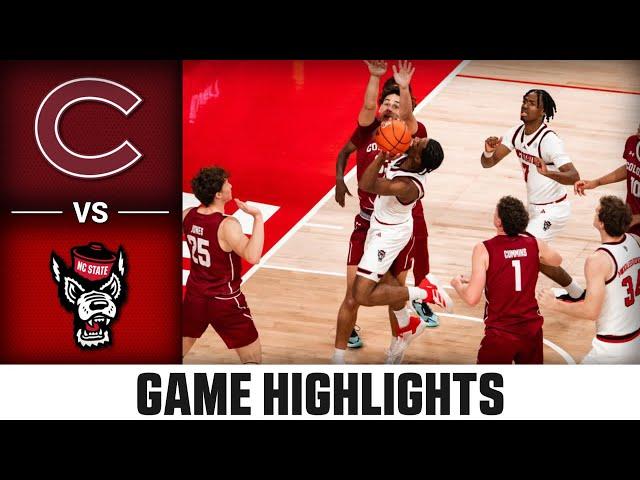 Colgate vs. NC State Game Highlights | 2024-25 ACC Men’s Basketball