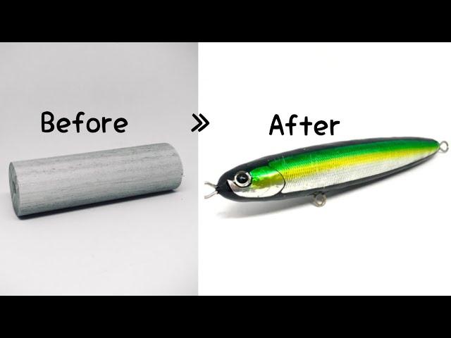 Making a Floating Pencil Bait / Until the Round bar becomes a lure.