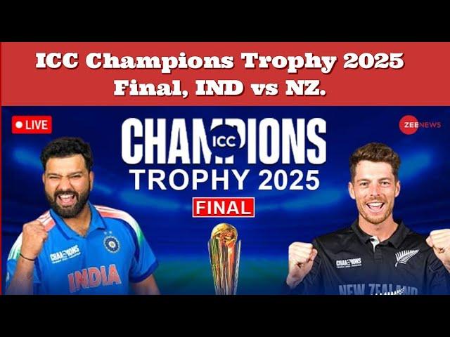 ICC Champions Trophy 2025 Final, IND vs NZ.