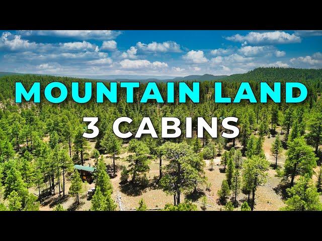 Mountain Land for Sale with 3 Cabins in New Mexico • LANDIO