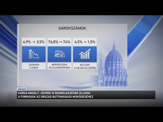 Varga Mihály: jövőre is rendelkezésre állnak a források az ország biztonságos működéséhez