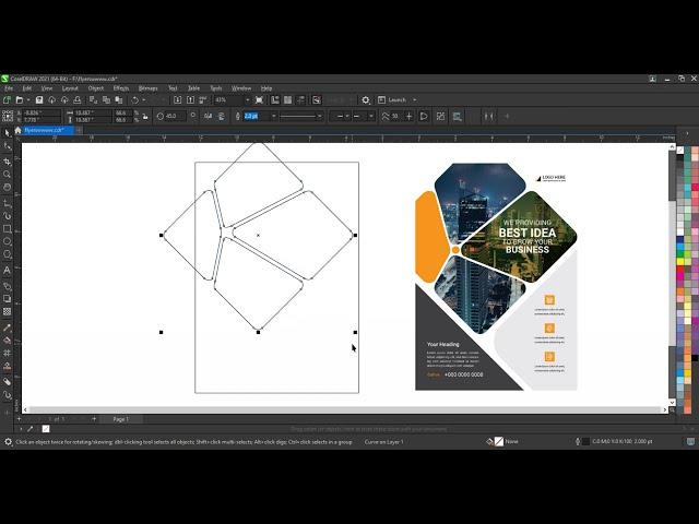 How to Create Corporate Flyer Design Template Using Coreldraw