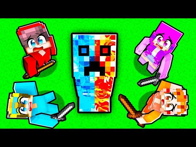 Hunters vs ELEMENTAL CREEPER in Minecraft!