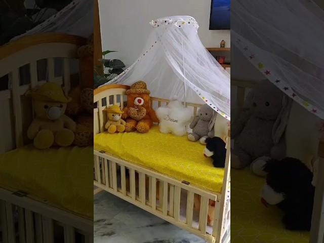 Baby Teddy 12 in 1 Multifunctional Baby Crib | Baby Cot | Toddler Bed