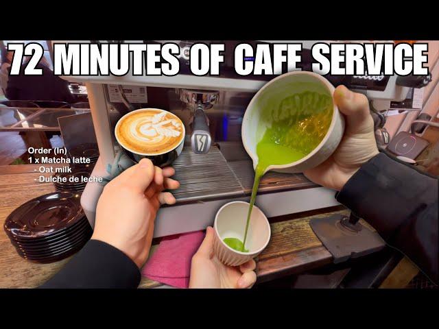 POV- Relaxing barista workflow at a cozy London cafe