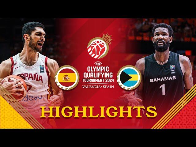 Final: Spain  vs Bahamas  | Highlights | FIBA OQT 2024 Spain