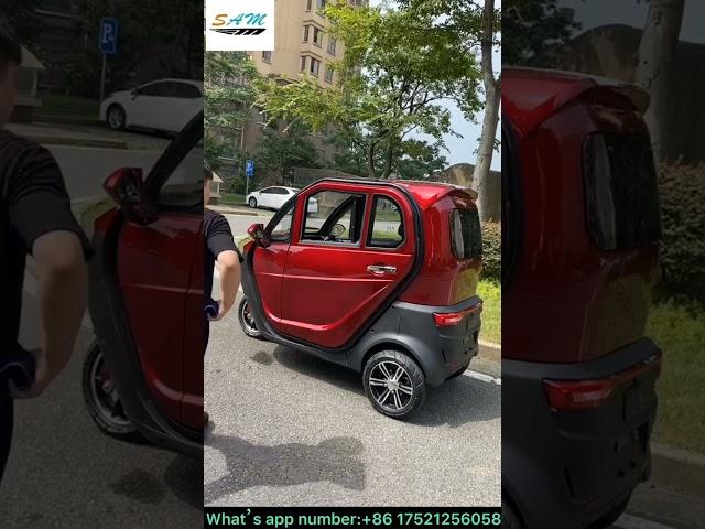 3-wheel mini electric car from China 2021! 2 doors 3 seats electric tricycle Factory