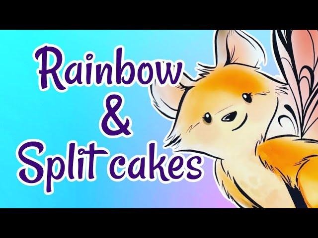 Fairy Fox paint- New FACE PAINT rainbow and split cakes