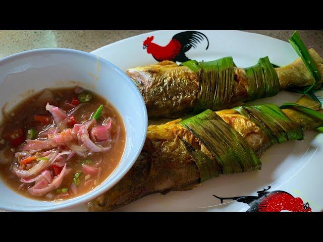 Fragrant pandan grill fish with super appetizing Nyonya sauce|香兰烤鱼和开胃的娘惹酱