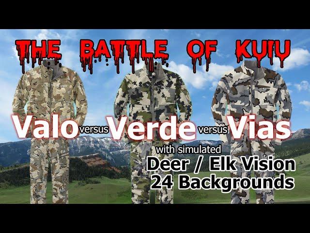 Valo Vs Verde Vs Vias Updated Battle of Kuiu  24 Simulated Backgrounds w/ Deer Vision Camo Matrix