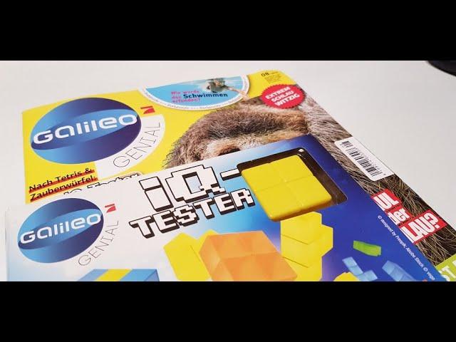 GALILEO Magazin mit IQ-Tester 08/2019 unboxing