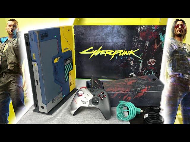 Cyberpunk Xbox One X Limited Edition Unboxing + Power On