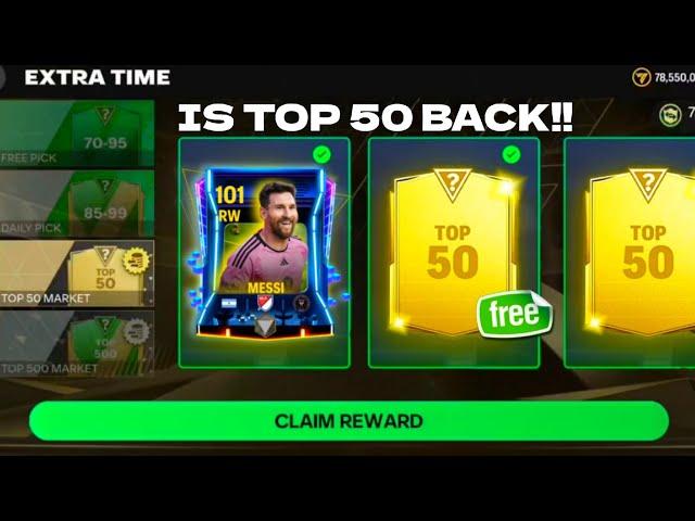 IS TOP 50 MARKET PICK BACK & 101 OVR MESSI RETRO STAR FC MOBILE 24 | RETRO STAR EVENT FC MOBILE!