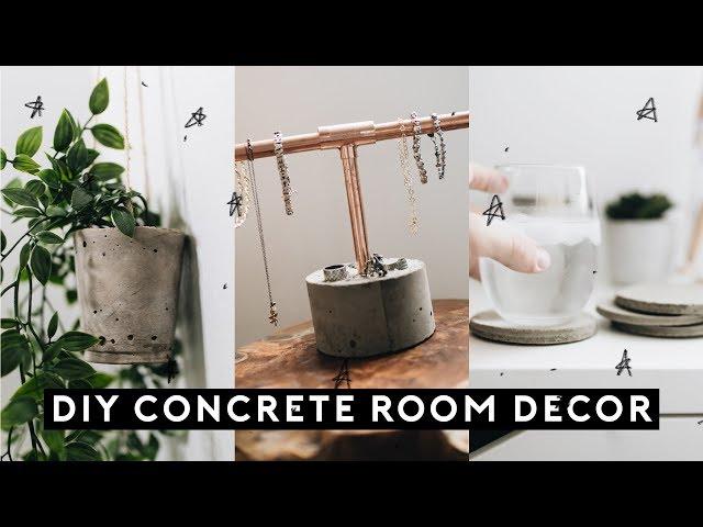 DIY CONCRETE ROOM DECOR for $1 (Tumblr Inspired + SUPER EASY) // Lone Fox