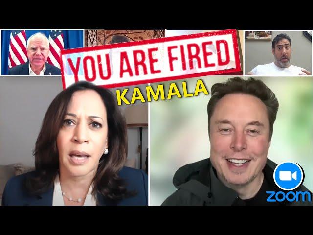 Elon Musk FIRES KAMALA HARRIS on ZOOM meeting | DUB