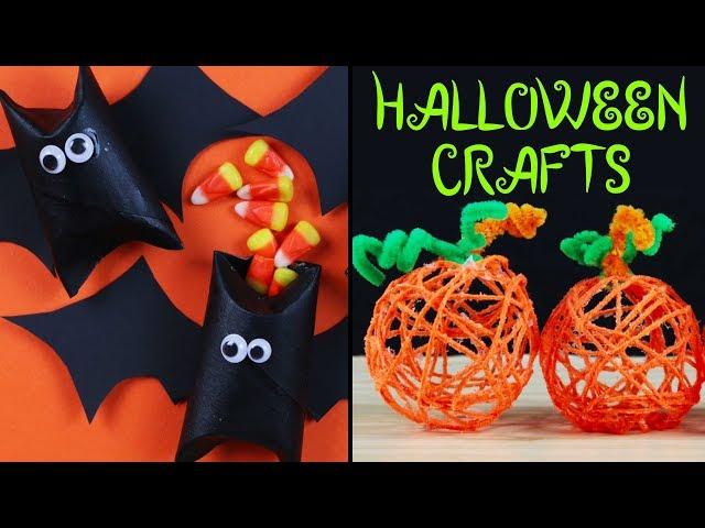 DIY Halloween Decorations | How to Make HALLOWEEN CRAFTS | Bat Poppers, Pumpkin Poms Poms and More