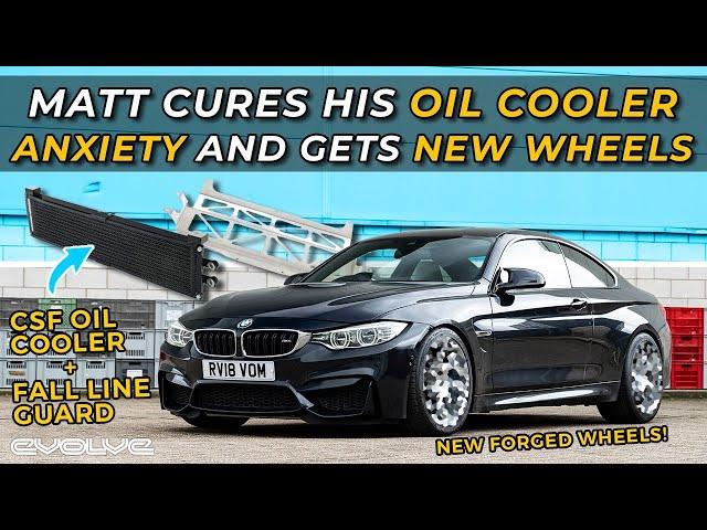 Fixing Matt's damaged oil cooler on his F82 M4 with CSF + Fall Line - Plus new forged wheels!