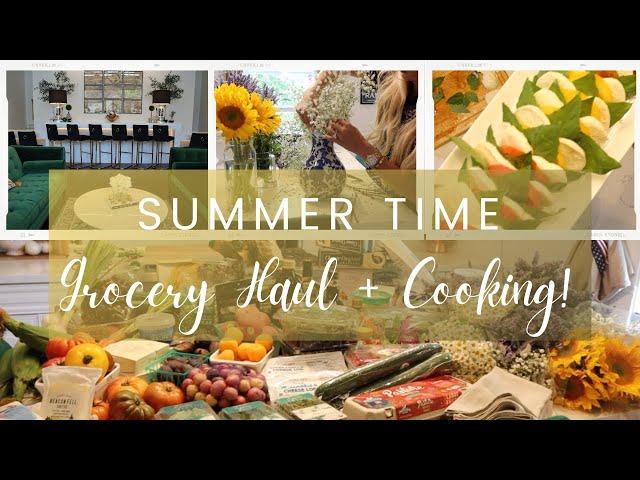 DAY IN THE LIFE // GIANT SUMMER GROCERY HAUL // VISIT WORK //COOKING FOR A SUMMER GATHERING