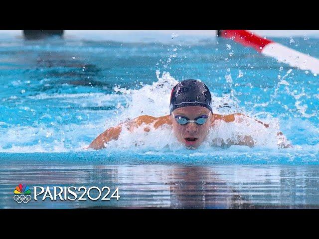 Leon Marchand WOWS crowd with excellent 400m individual medley heat | Paris Olympics | NBC Sports