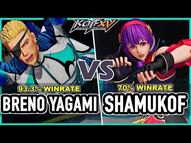 KOF XV  Breno Yagami (Iori/Ramón/K') vs Shamukof (Athena/Benimaru/King)