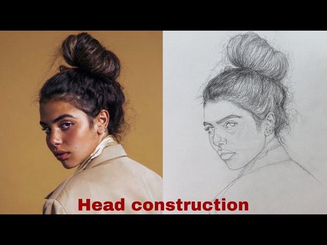 How to draw a portrait using Loomis method | for beginners |