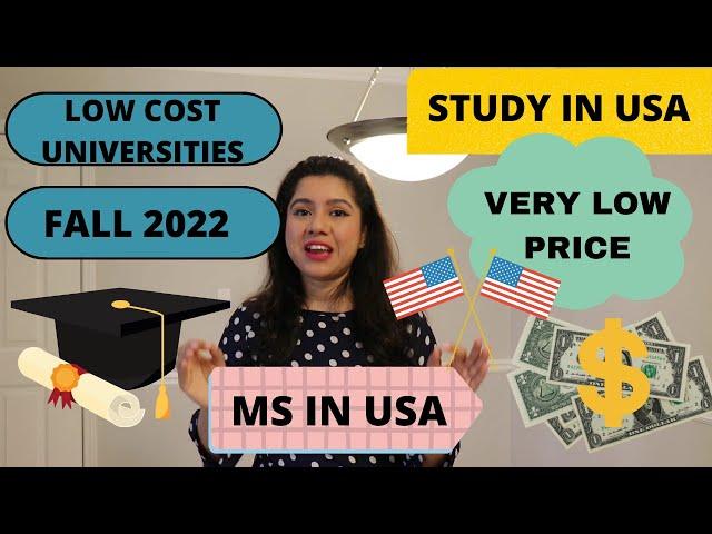 How to study MS in USA for FREE | 6 shockingly Affordable Universities 