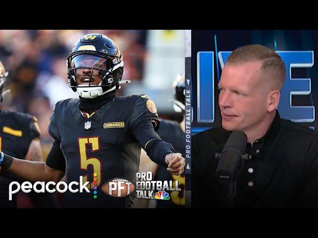 Jayden Daniels strikes first in rivalry with Caleb Williams | Pro Football Talk | NFL on NBC