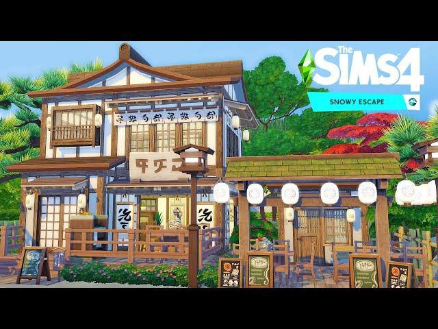 Japanese Restaurant  The Sims 4 SNOWY ESCAPE Speed Build