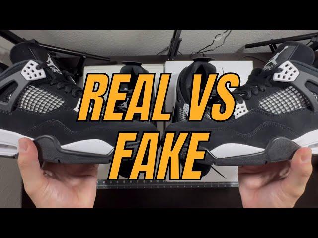 Jordan 4 “White Thunder” Authentic/Fake Comparison