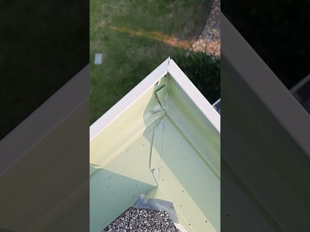 Screwing Gutter Miter While On Roof! #Short