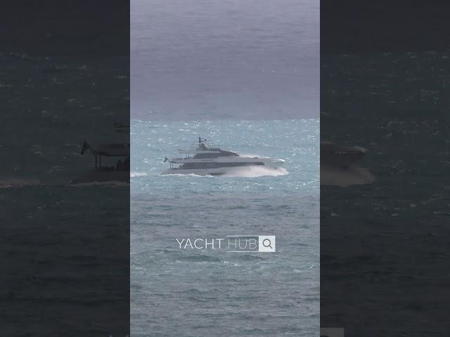 Bringing out my zoom to capture this yacht at sea! Is it a Riva or a Custom Line? #yacht #yachting