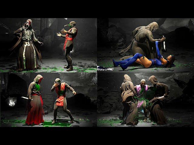 Mortal Kombat 1 Khaos Reigns - Ghostface ALL BRUTALITIES @ 4K 60ᶠᵖˢ 