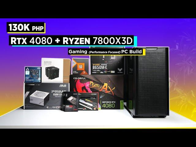 Build VLOG: ₱130K RTX 4080 + RYZEN 7800X3d (Performance Focused) 4K Gaming PC [Ph]