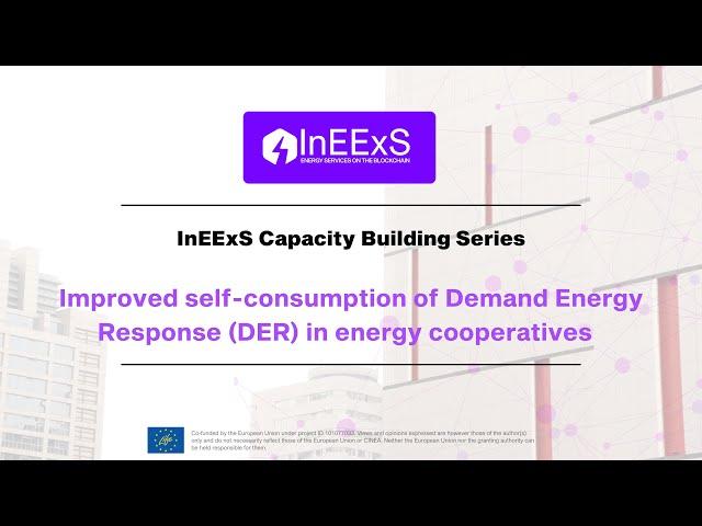 InEExS Capacity Building: Enhanced Self-Consumption of DER in Energy Cooperatives