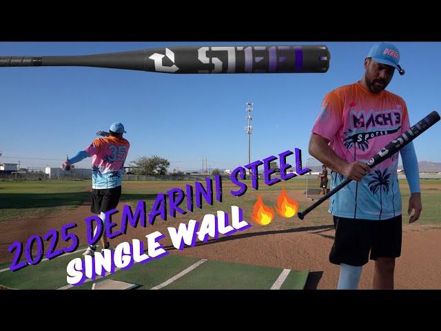 Hitting the 2025 DeMarini Steel |  Dual Stamp Single Wall Alloy  | USSSA Slowpitch Bat Review