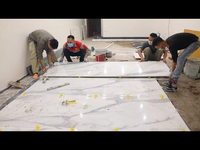 Construction The Living Room Floor With Granite Big Size - Install Granite with Perfect