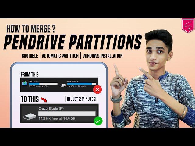 How to Merge/Remove Pendrive Partitions? | How to Format Pendrive | SHAAD RAZVI