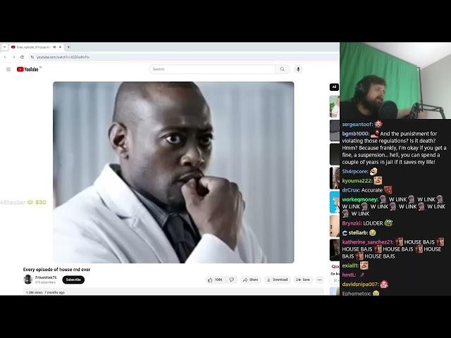 Forsen Reacts to Every episode of house md ever