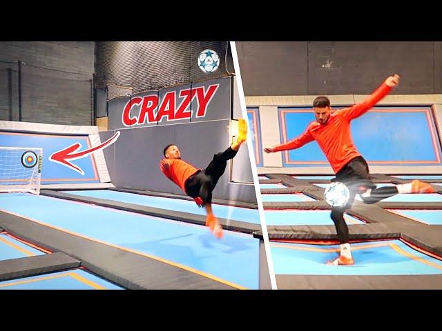 CRAZY TRAMPOLINE FOOTBALL CHALLENGES! ️