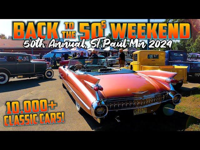 INCREDIBLE CLASSIC CARS!! Back to the 50s Classic Car Show! 2024. Hot Rods, Street Rods, Muscle Car.