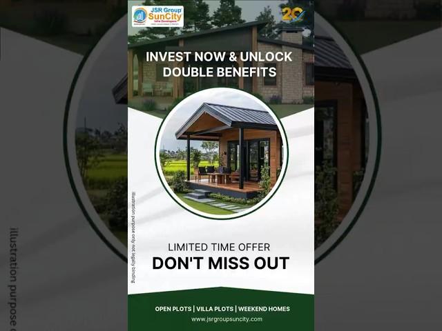 Double the Value: Plot + Weekend Home At JSR Group Suncity, we give you more than land