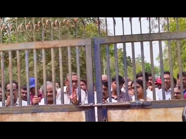 High Tension  at SVVU colleges || Main gates are been closed by students!!