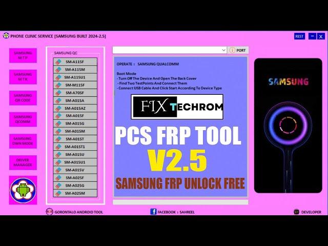 Phone Clinic Service FRP Tool V2.5 | Samsung Free FRP Unlock Tool 2024 | Free Use Tool