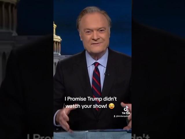 LAWRENCE, TRUMP DOESN'T CARE!  #trump #msnbc #donaldtrump #foryou #liberalizm #fyp