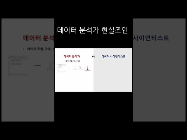 데이터분석가 vs 데이터사이언티스트