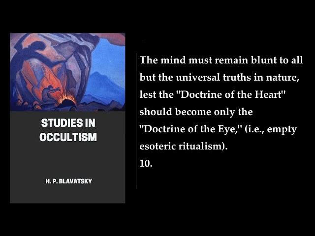 Studies in Occultism  By H. P. Blavatsky. FULL Audiobook