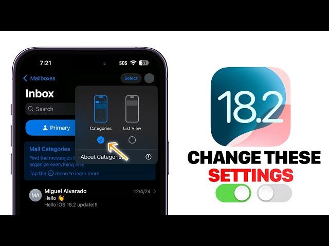 iOS 18.2 Settings To Change (IMMEDIATELY)