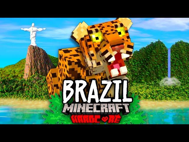 I Survived 100 Days in BRAZIL in Hardcore Minecraft!