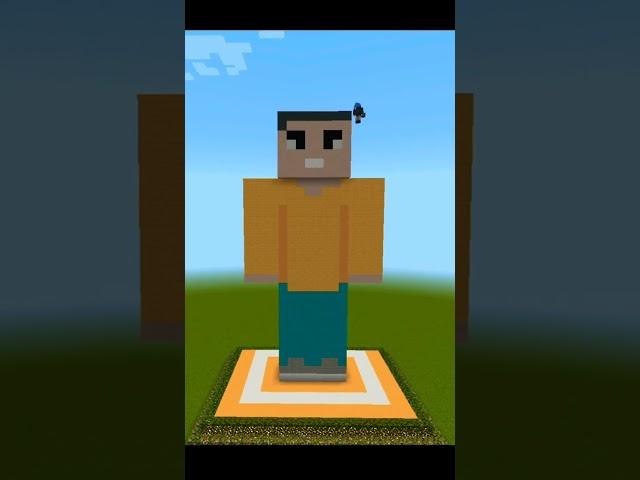 I Build Techno Gamerz Statue in Minecraft  #shorts